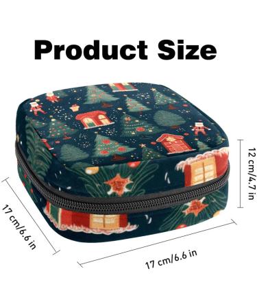 MUOOUM Christmas Snowman Pattern Women's Portable Menstrual Pad & Cup Storage Bag - Stylish Zipper Bag for Teen Girls & Women - Buy Online on GoSupps.com