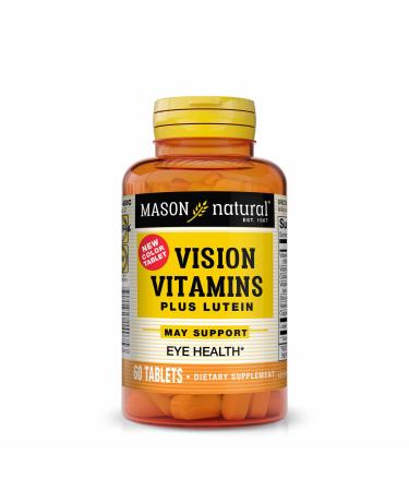 MASON NATURAL Vision Vitamins Plus Lutein Daily Multivitamin Supplement for Men and Women for Normal Eye Function 60 Day Supply