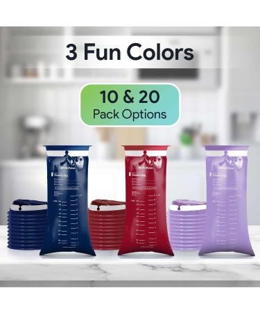 FifthPulse Disposable Navy Blue Emesis Bags - 10 Pack for Kids & Adults | Travel Vomit Bags for Motion Sickness Airplanes & Cars | Ideal for Pregnancy & Nausea Relief - Buy Online on GoSupps.com
