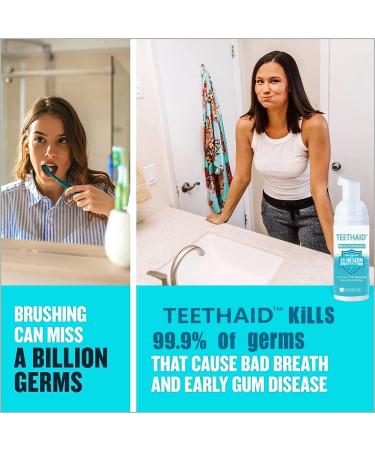 TeethAid Mouthwash & Whitening Foam Toothpaste - Tartar Removal Cavity Prevention & Bad Breath Elimination (2PC-30ml) - Shop Internationally - Buy Online on GoSupps.com