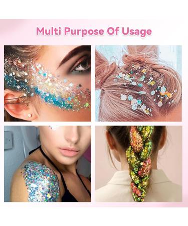  xolear Festival Face Glitter 12 Colors Gel Body Glitter Face Glitter Festival Gel Makeup for Christmas Parties Halloween Carnival and Costume Parties - Buy Online on GoSupps.com