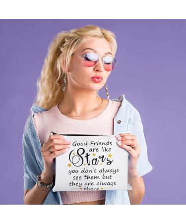 3-Piece Good Friend Gifts Cosmetic Bags for Women - Funny Long Distance Friendship, Birthday, Christmas & Moving Away Presents - Makeup Travel Cases for Best Friends, Soul Sisters (Stylish Design) - Buy Online on GoSupps.com