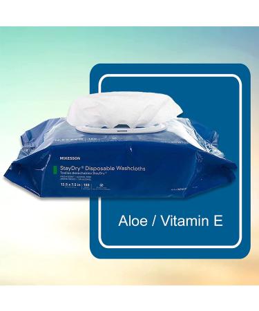McKesson Stay Dry Disposable Wipes for Adults - 600 Total (100 Wipes, 6 Packs) - Soft, Absorbent, Hygienic - Buy Online on GoSupps.com