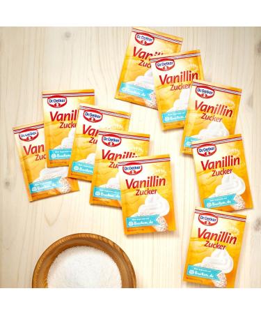 Dr. Oetker Bourbon vanilla sugar 8g | Dr. Oetker Zahar Vanilinat 8g | Special Taste And Extra Flavor | Whipped Cream Desserts Fruit Salads Desserts (5 Pack Vanilla Sugar 8g) Vanilla Sugar 8g 8 g (Pack of 5) - Buy Online on GoSupps.com