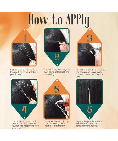 Elailite Micro Loop Hair Extensions 50g - 100 Strands Remy Human Hair - #02 Dark Brown - 20/50cm Microring Bonded Extensions - Buy Online on GoSupps.com