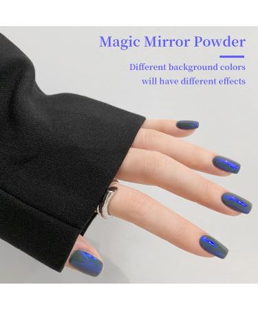 Aurora Chrome Nail Powder Kit - 6 Colors Mirror Effect Glitter Dust for Nail Art - Buy Online on GoSupps.com