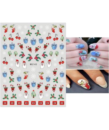Christmas Nail Stickers 10 Sheets Self-Adhesive Nail Decal for Kids Cartoon Nail Art Decoration Design Supplies - Buy Online on GoSupps.com