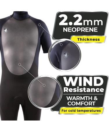 Body Glove Pro3 Men Shorty Spring Wetsuit 2.2mm Back Zip XX-Large BLACK - Buy Online on GoSupps.com