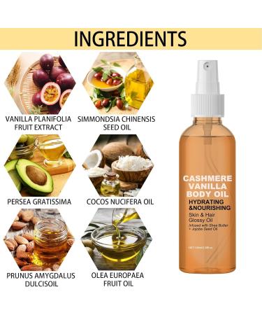  Generisch Body Oil Vanilla Cashmere Vanilla Vanilla Vanilla Cashmere Body Lotion Vanilla & Cashmere Lotion with Shea Butter + Jojoba Seed Oil to Hydrate and - Buy Online on GoSupps.com