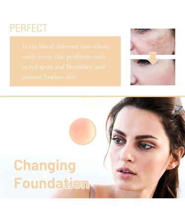 Color Change Foundation | Liquid Skin Correction 3ml Natural Finish Moisturizing Cream Serum Coverage Face Cosmetics Daily Makeup - Buy Online on GoSupps.com