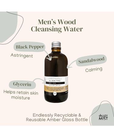 Valley Mist Wood Cleansing Water for All Skin Types with Sandalwood + Black Pepper - Cleanser + Toner 100 ml - Buy Online on GoSupps.com
