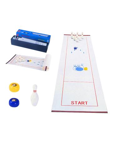 Table Top Bowling Game for Kids and Adult, Funny Game for Family and Friends - Team Board Game Training is Easy to Set-Up and So Compact for Storage