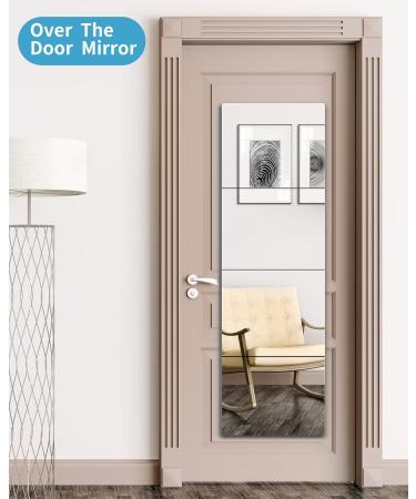 Shatterproof Full Length Wall Mirror Set 12x12 Acrylic Tiles, Extra Thick, Over The Door & Wall-Mounted, Ideal for Bedroom, Living Room, Home Gym Pack of 4 - Buy Online on GoSupps.com