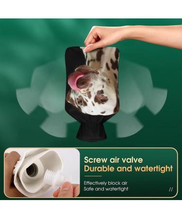 Dalmatian Dog Hot Water Bottle with Plush Cover | Hand Warmer for Adults & Kids | 26.5x15.3cm | Cozy & Cute Gift - Buy Online on GoSupps.com