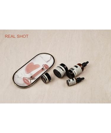 Jade Roller and Gua Sha Set - Opal Jade Facial Roller for Anti-Aging Massage - Natural Jade Stone for Face, Eyes, and Neck - Beauty Tool Set in Opalite Pink - Buy Online on GoSupps.com
