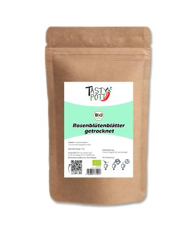 TASTY POTT Tasty Pott Organic Rose Petals | For Tea | As Decoration | Making Rose Water | Rose Tea | Vegan | DIY Natural Cosmetics | Roses | 100g Bag (3 x 100g)