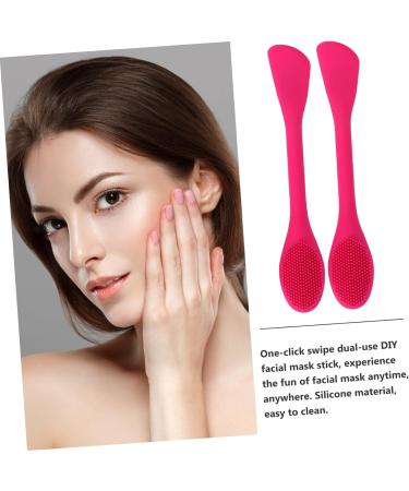FRCOLOR 2pcs Silicone Cleaning Brush Silicone Facial Massager Silicone Cleanser Silicone Facial Scrubber Scrubber Massager Silicone Facial Bristle Brush Handheld Manual Rosy 16.5*3cm - Buy Online on GoSupps.com