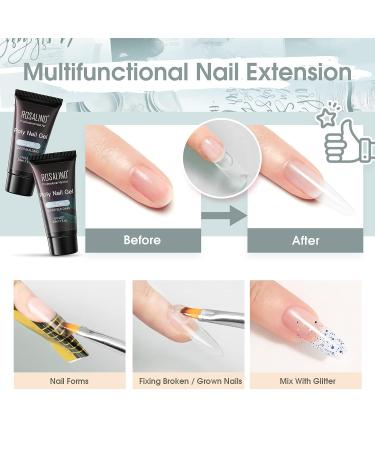 ROSALIND Clear Poly Nail Gel 30ML 2PCS - Acrylic Builder Gel for Nail Extensions - Buy Online on GoSupps.com