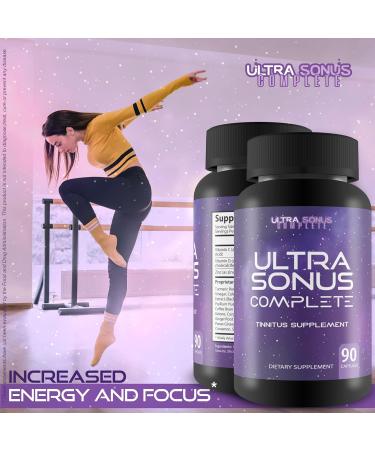 Ultra Sonus Complete Tinnitus Supplement - Natural Herbal Formula for Reduced Inflammation & Ear Ringing - 90 Capsules - Buy Online on GoSupps.com