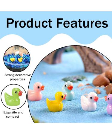 100 Miniature Ducks - Colorful Resin Figures for Garden Dollhouse & DIY Crafts - Perfect Tinkering Decoration - Buy Online on GoSupps.com