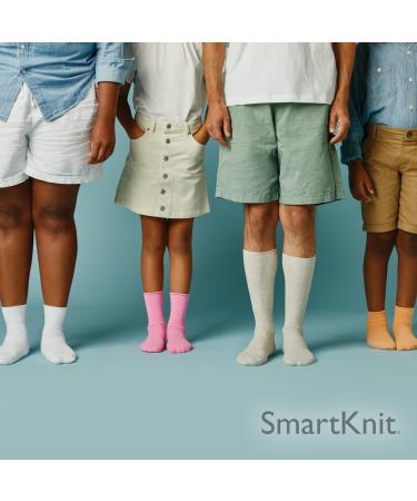 SmartKnit Seamless Diabetic Mini Crew Socks 3 Pack - Small Black (6 Count) - Buy Online on GoSupps.com
