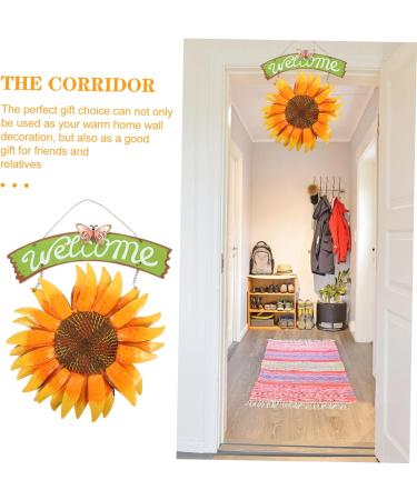 Ciieeo Style Door Art Decor Home Pendant Artistic Pastoral Decorative Porch in Sign Front For Sunflower - Buy Online on GoSupps.com