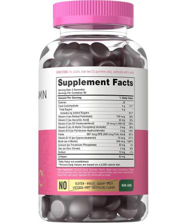 Carlyle Multivitamin for Women Gummies | 180 Count | Mixed Berry | Collagen | Non-GMO & Gluten-Free - Buy Online on GoSupps.com