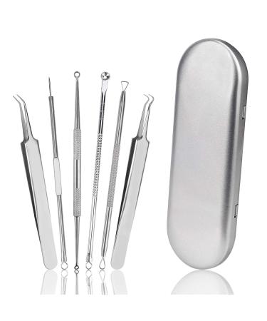 Blackhead Remover Comedone Squeezer Set Blackhead Acne Blackhead Remover Pimple Skin Blemish Extractor Tools 6 Pieces