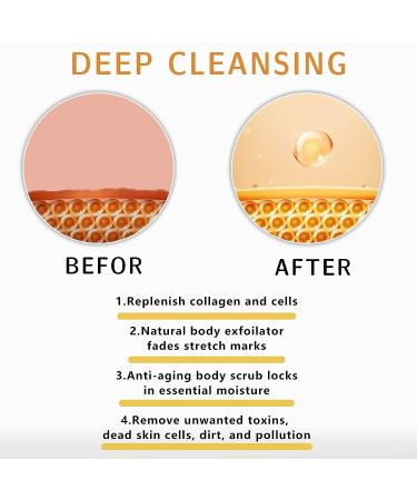 Seed Spring 24K Gold & Sugar Body Scrub - Exfoliating, Moisturizing, Deep Cleansing - 10 oz - Buy Online on GoSupps.com
