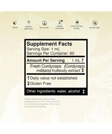 UPHORIC URTH Cordyceps Mushroom Extract - Double Extracted Fruitbody Tincture for Stamina & Respiratory Health (60 Servings) - Buy Online on GoSupps.com