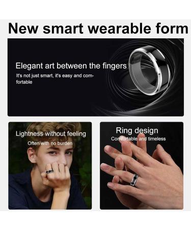 HCPZL Smart Rings for Men and Women Smart Ring Tracker BT5.1 Step Counting 5ATM Waterproof Smart Ring with APP for Android for iOS for TikTok Camera Remote (10#) 8# - Buy Online on GoSupps.com