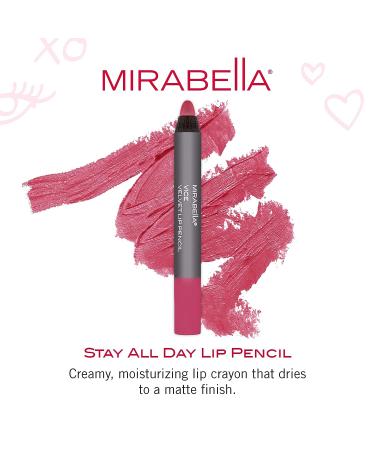 Mirabella Velvet Lip Pencil Vice - Stay All Day | Moisturizing & Long-Lasting Matte Lip Liner - Buy Online on GoSupps.com