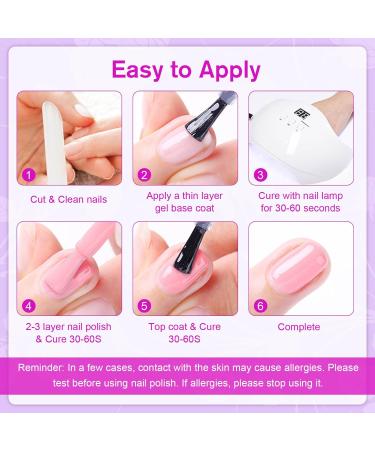 Shining She Gel Nail Polish Set - 10 Colors Purple Rose White Glitter Kit - Soak-Off UV/LED - 8ML - Ideal for Nail Art Salon & Home DIY - Buy Online on GoSupps.com