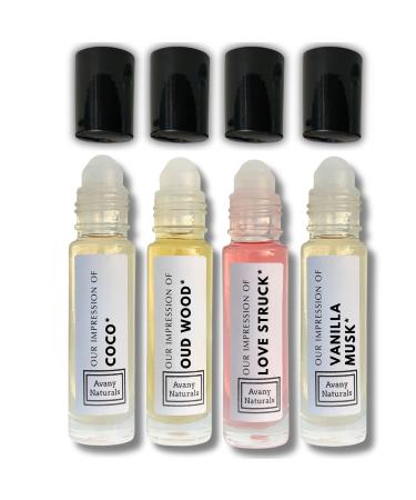Perfume Oils for Women Long Lasting - Mini Perfume Set Replicant Perfume Body Oils Must Haves for Women Smells Goods for Women 4 Pc (Musky Set)