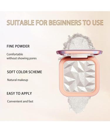 Shefave Highlighter Makeup Palette - Highly Pigmented Shimmer Colors - Long Lasting Lightweight Powder - Silky Cosmetics - Make Up Gifts - 03 Off White - Buy Online on GoSupps.com