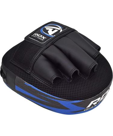 RDX Kids Boxing Pads Focus Mitts - Maya Hide Leather Junior Hand Pads for Youth MMA, Muay Thai, Kickboxing - Blue - Buy Online on GoSupps.com
