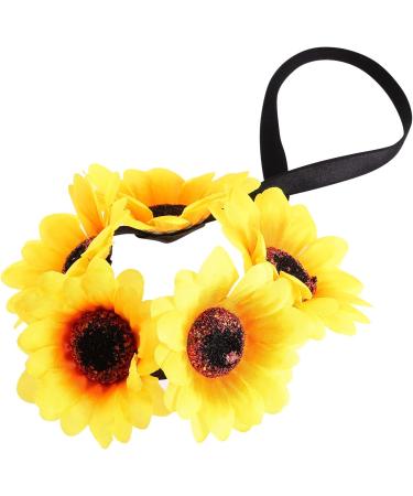 Lurrose Sunflower Headband Elastic Hair Band Women Headwrap Creative Stylish Hair Accessories Elegant Girls Headwear - Buy Online on GoSupps.com