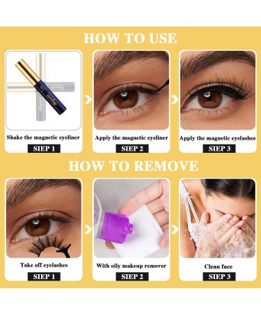 Magnetic Eyeliner Waterproof Liquid | All-Day Hold & Sweatproof | Perfect for Magnetic Eyelashes Kit - 4 Count - Buy Online on GoSupps.com