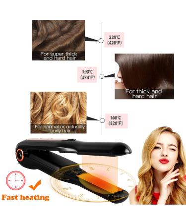 Buy 2 in 1 Professional Hair Straightener & Curler USB Rechargeable Ceramic Heating Smooth Hair Black | International Shipping - Buy Online on GoSupps.com