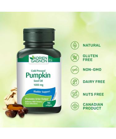Adrien Gagnon - Pumpkin Seed Oil 1000 mg For Bladder & Prostate Support - 90 Count - Buy Online on GoSupps.com