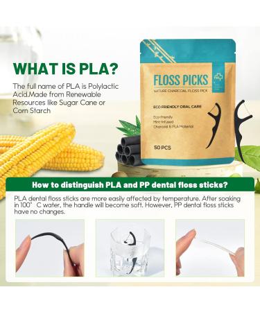 Natural Mint Vegan Dental Floss Sticks - Eco-Friendly & Sustainable Teeth Cleaning - 50 Count - Buy Online on GoSupps.com
