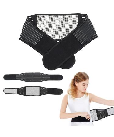 Gopaw lumbar spine Turmalin Taillenbandage support belt Band self-heating lumbar belt belt back support belts with 20 Turmalin-magnifying magnetic field therapy pain relief (m) m black