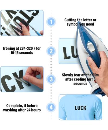 10 Sheets 440 Pieces Iron on Letters  2 Inch Iron on Vinyl Letters for Clothing  Heat Transfer Letters with A-Z PU Alphabets Sticker  Iron on Letters for Fabric  Clothing T-Shirt Printing DIY Craft A:10 PCS Iron on Letters PU Vinyl - Buy Online on GoSupps.com