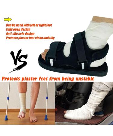 Buy Large Open-Toe Plaster Shoe | Postoperative Recovery & Medical Boot for Foot Sprains & Ankle Fractures - Fits Left & Right Feet - Buy Online on GoSupps.com
