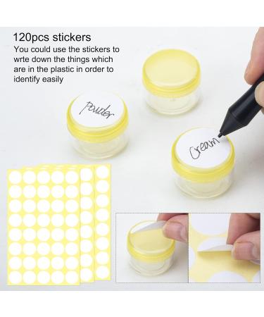 100 Pieces Mini Clear Cosmetic Bottles - 5ml Empty Jars for Lip Balm Lotion & Cream | Transparent Screw Cap Containers - Yellow Set - Buy Online on GoSupps.com