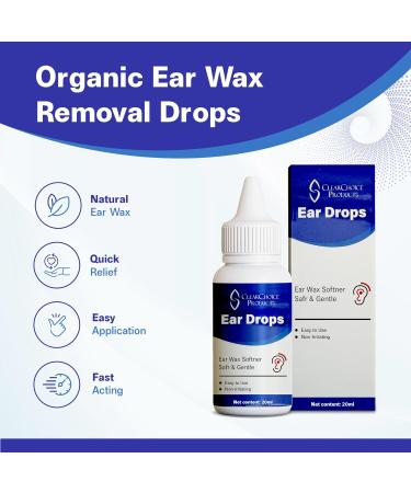Organic Ear Wax Removal Drops - Natural Ear Cleaner for Kids Adults & Babies | Unclog Ears & Relieve Earaches - Buy Online on GoSupps.com