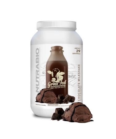 NutraBio Grass Fed Whey Isolate Protein Powder - 25G of Protein Per Scoop - Sugar Free Natural Lean Muscle Protein Supplement - Chocolate - 2 Pounds 29 Servings