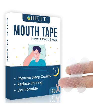 HIETT Mouth Tape for Sleeping 120 Pcs - Advanced Gentle Sleep Strips Mouth Tape for Nasal Breathing Less Mouth Breathing Improved Night Sleep Tape for your Mouth