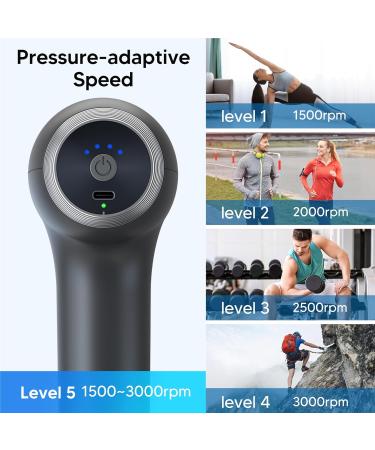 Arboleaf Deep Tissue Massage Gun - 5 Attachments & 5 Speed Settings for Pain Relief | Full Body Muscle Recovery | Portable Suitcase Included - Buy Online on GoSupps.com