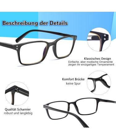 Cojwis Blue Light Blocking Reading Glasses 2 Pack - Feather Hinge Anti-Dizzy Specs for Women & Men (1.25x 2 Colors) - Buy Online on GoSupps.com